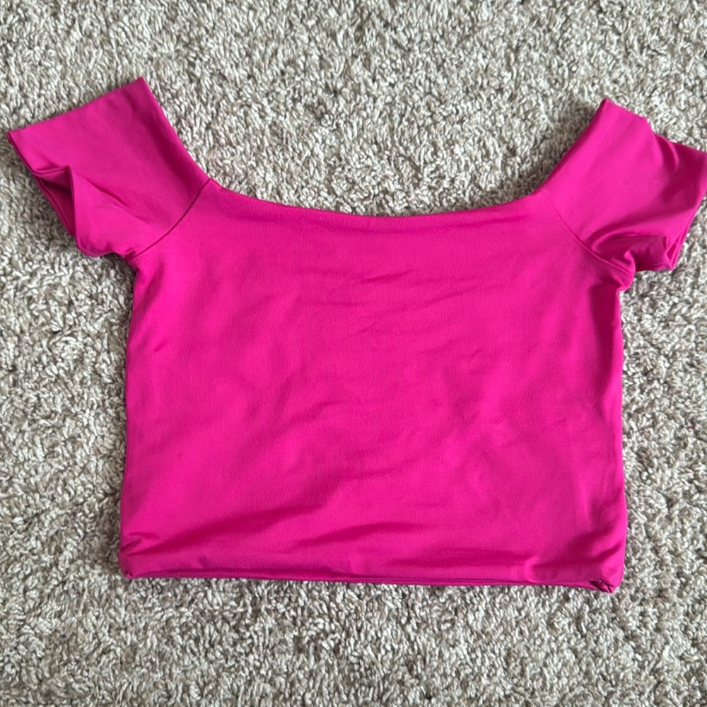 Pink Cap Sleeve Crop- Five Dancewear PA